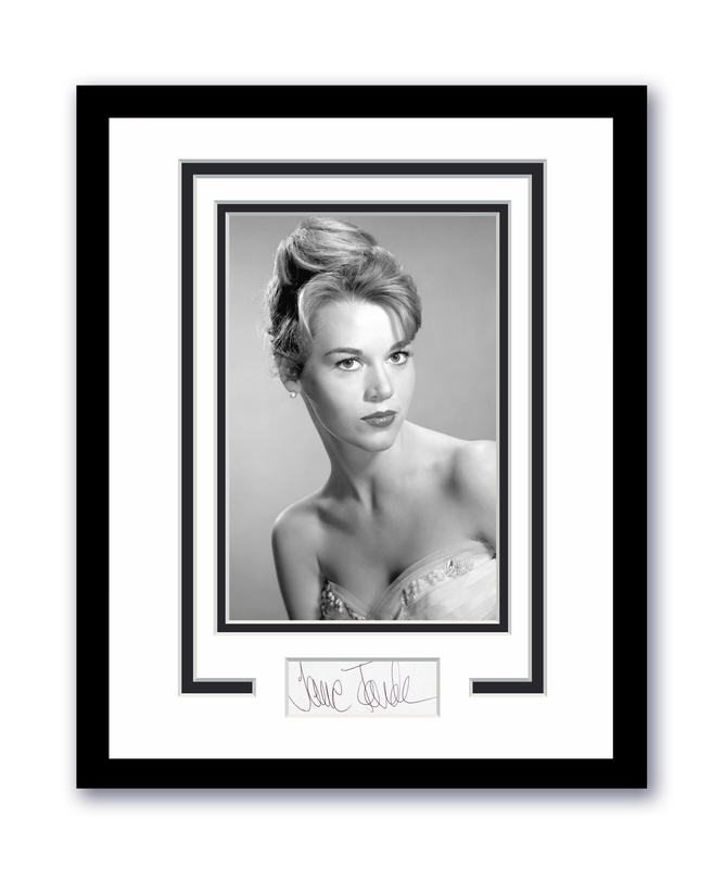 Item # 180877 - Jane Fonda Autographed Signed 11x14 Framed Photo Vintage B&W ACOA