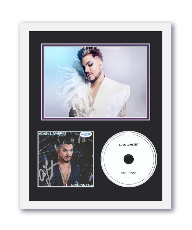 Adam Lambert Autographed Signed 11x14 Custom Framed CD Photo High