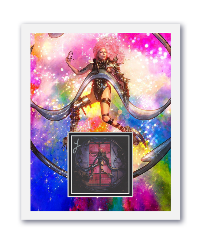 Item # 193857 - Lady Gaga Autographed Signed 11x14 Framed CD Photo Chromatica ACOA