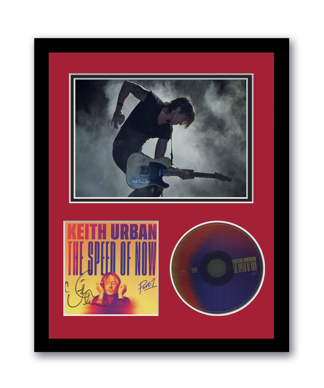 Item # 172299 - Keith Urban Autograph Signed 11x14 Custom Framed CD Photo The Speed of Now ACOA