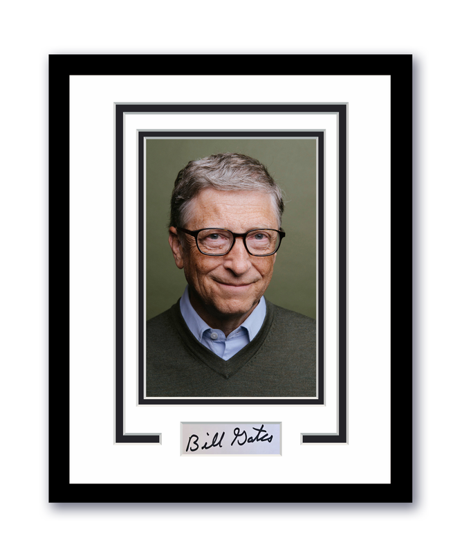 Item # 192975 - Bill Gates Autographed Signed 11x14 Framed Photo Microsoft ACOA