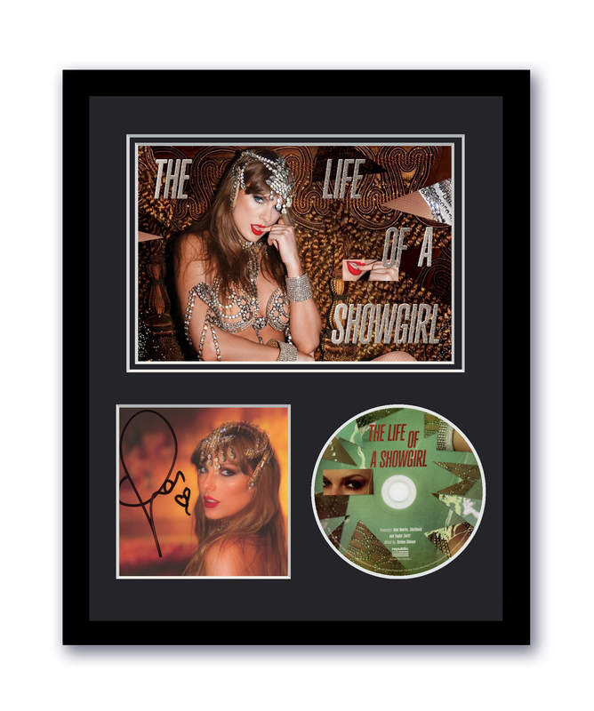 Item # 206496 - Taylor Swift Autograph 11x14 Framed CD Photo The Life Of A Showgirl Photo 1 ACOA