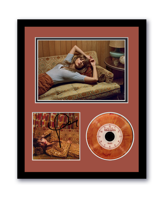 Item # 175205 - Taylor Swift Autographed Signed 11x14 Framed CD Photo Midnights Blood Moon ACOA