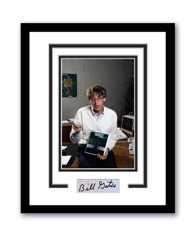 Item # 192977 - Bill Gates Autographed Signed 11x14 Framed Photo Microsoft ACOA