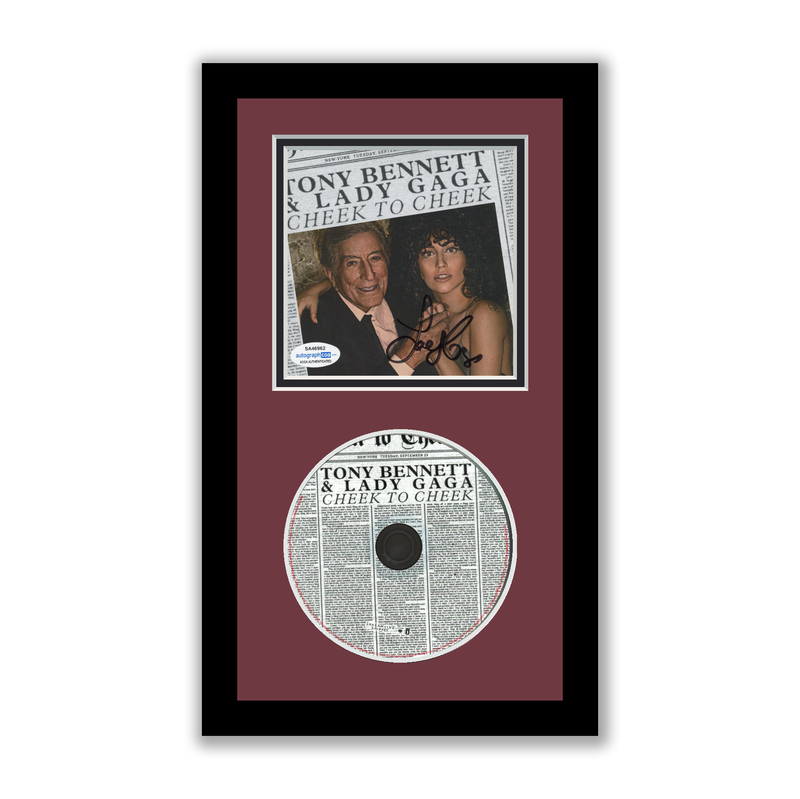 Item # 176228 - Lady Gaga Autographed Signed Framed CD Cheek to Cheek ACOA