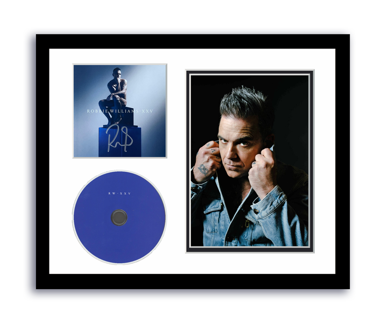 Item # 201921 - Robbie Williams Autographed Signed 11x14 Custom Framed CD Photo XXV ACOA