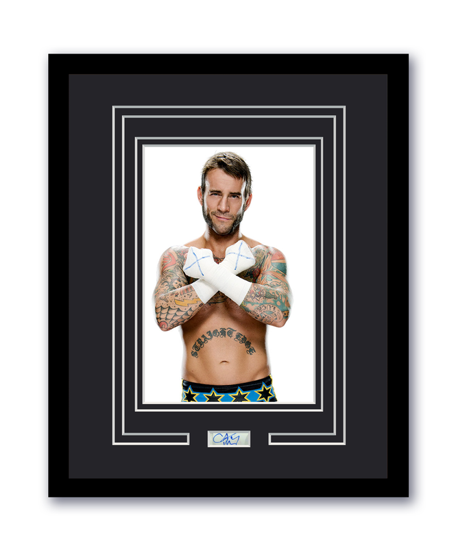 Item # 191464 - CM Punk Autographed Signed 11x14 Framed Photo WWE UFC ACOA