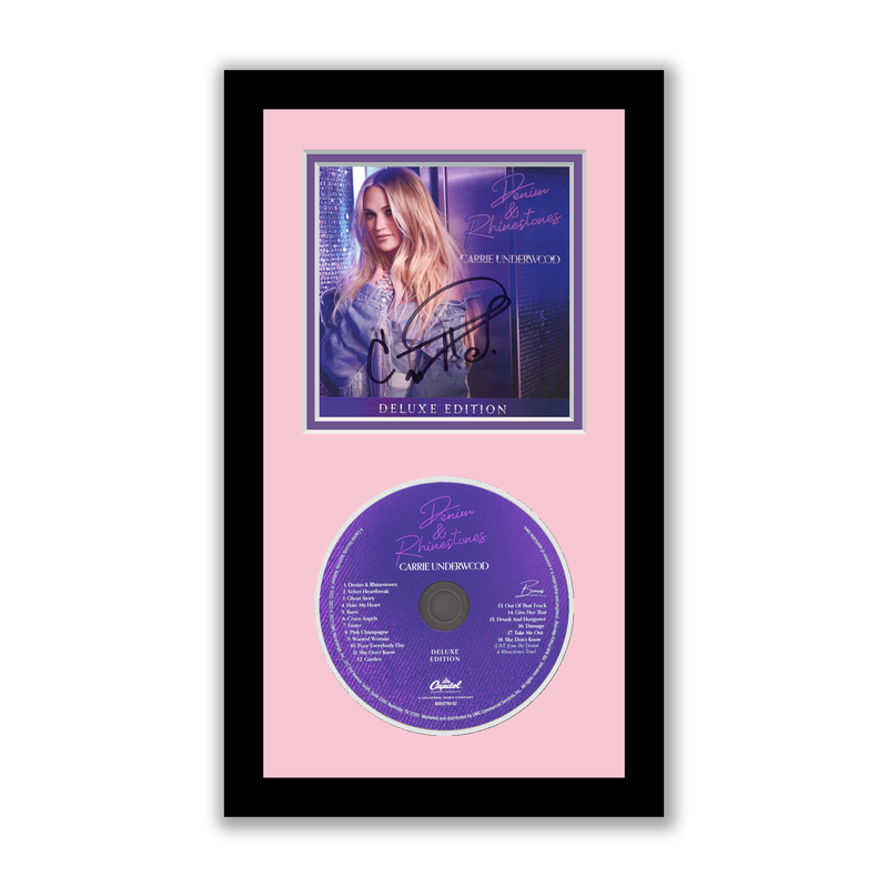 Item # 191505 - Carrie Underwood Autographed Signed Framed CD Denim & Rhinestones ACOA