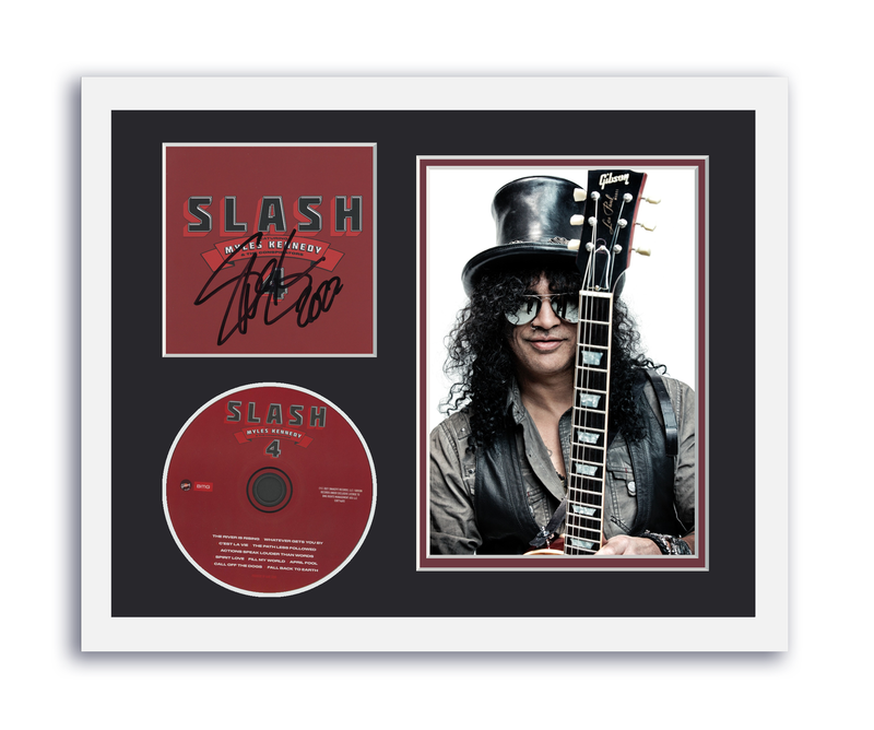 Item # 173980 - Slash Autographed Signed 11x14 Custom Framed CD Photo 4 Guns N' Roses ACOA