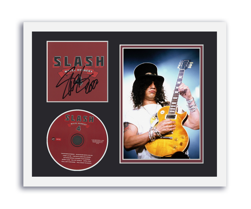 Item # 173981 - Slash Autographed Signed 11x14 Custom Framed CD Photo 4 Guns N' Roses ACOA