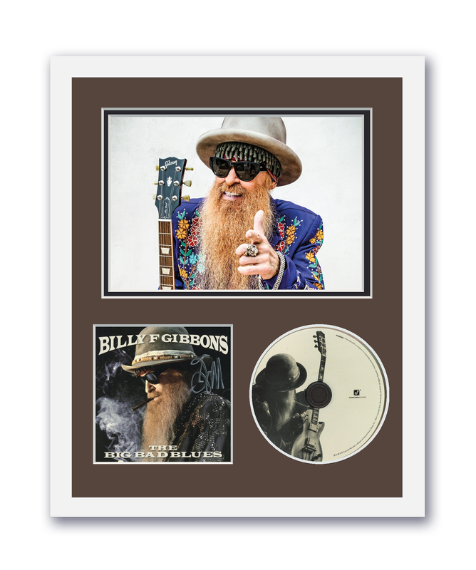 Item # 174275 - Billy Gibbons Autographed Signed 11x14 Framed CD Photo Big Bad Blues ZZ Top ACOA