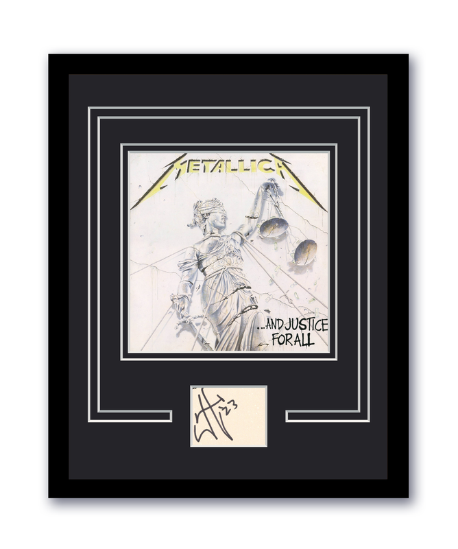 Item # 186312 - Metallica James Hetfield Autographed 11x14 Framed Photo And Justice For All ACOA