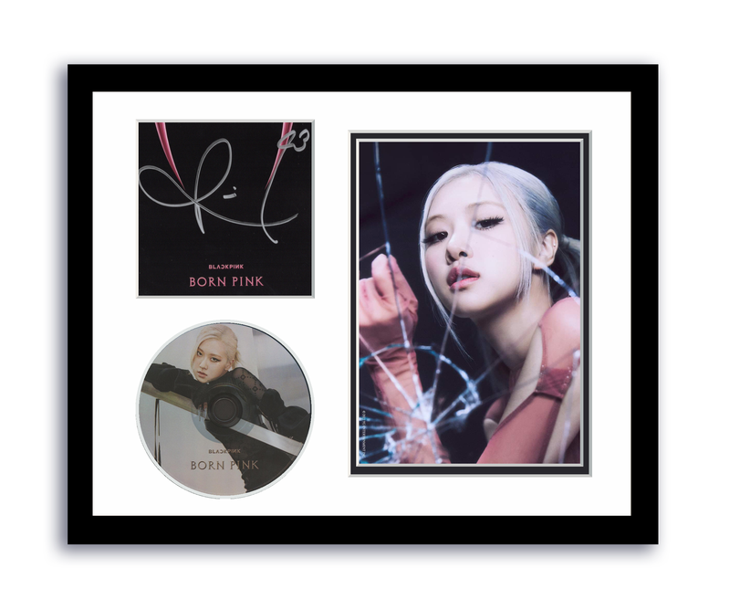 Item # 175385 - Blackpink Rose Autographed Signed 11x14 Custom Framed CD Photo Born Pink ACOA