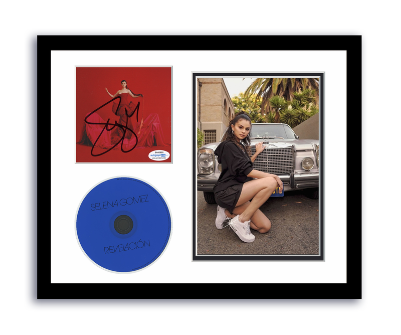 Item # 173877 - Selena Gomez Autographed Signed 11x14 Custom Framed CD Photo Revelación ACOA