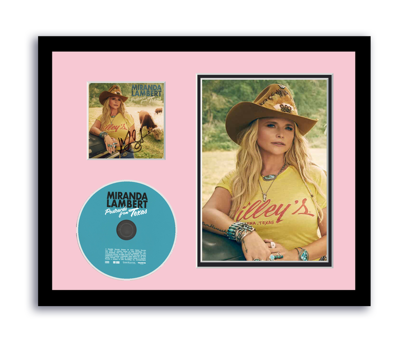 Item # 191543 - Miranda Lambert Autograph Signed 11x14 Framed CD Photo Postcards From Texas ACOA
