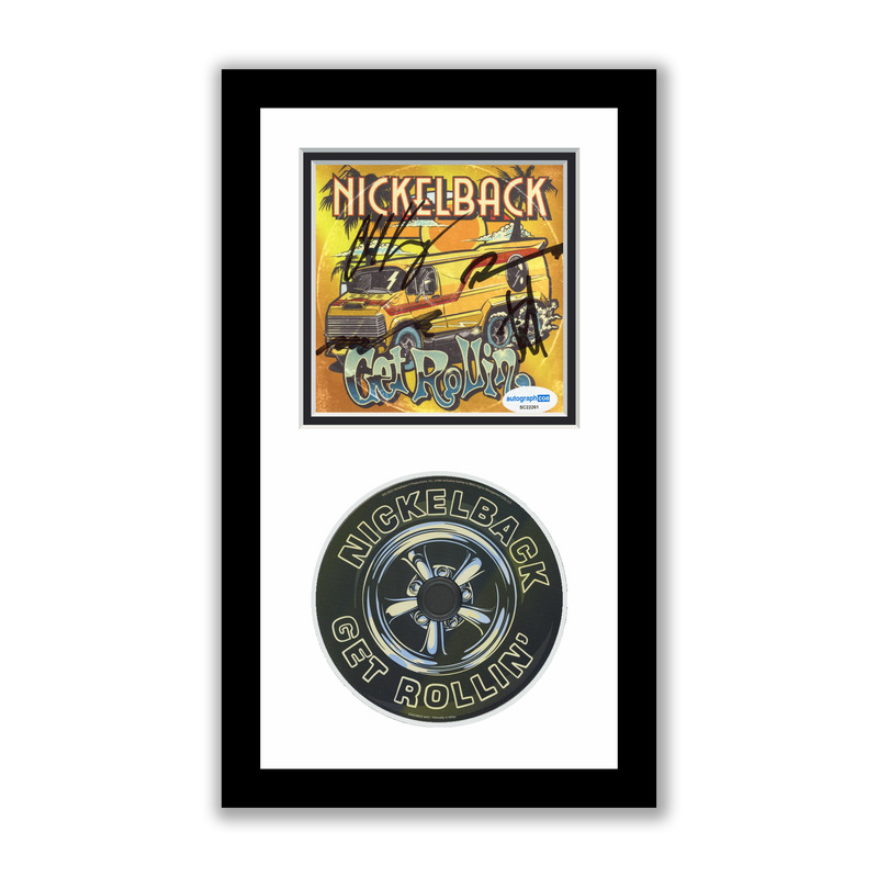Item # 176696 - Nickelback Autographed Signed Framed CD Get Rollin' ACOA