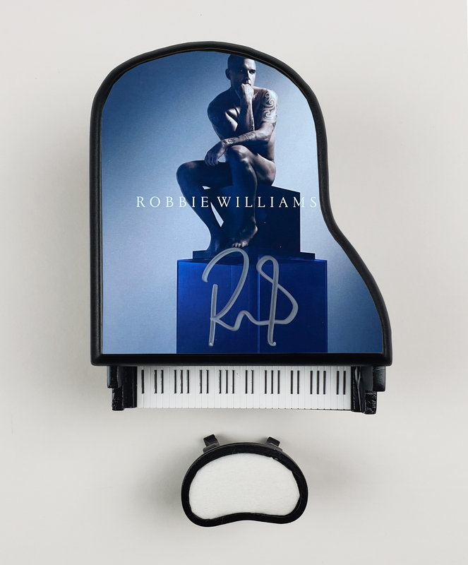 Item # 174558 - Robbie Williams Autographed Signed Custom Toy Mini Piano XXV ACOA