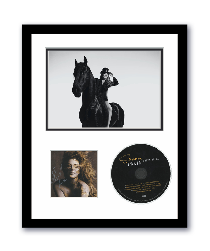 Item # 172105 - Shania Twain Autographed Signed 11x14 Custom Framed CD Photo Queen of Me ACOA