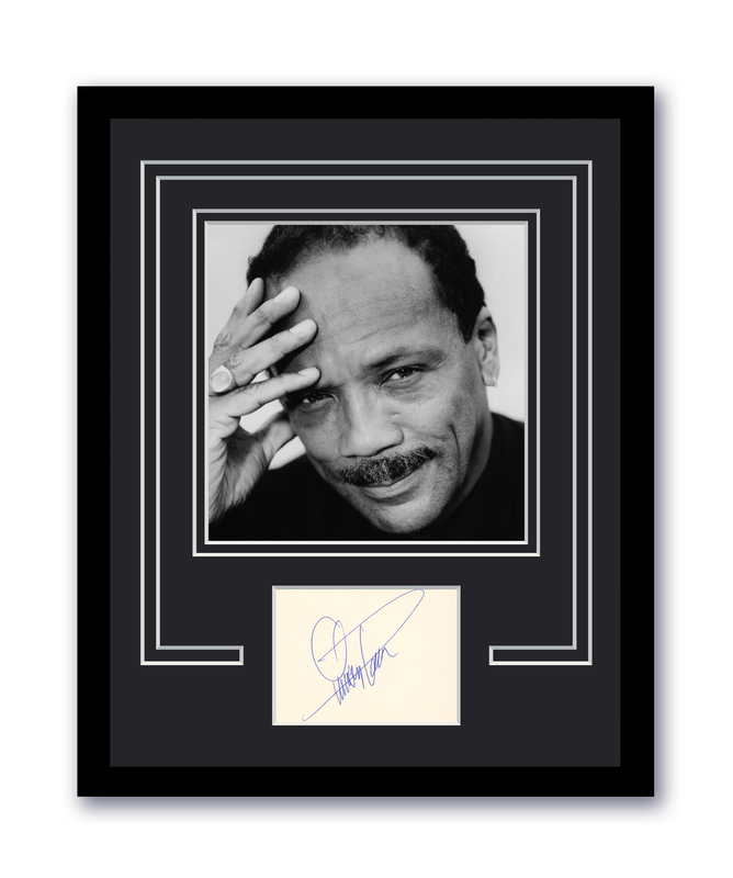 Item # 194434 - Quincy Jones Autographed Signed 11x14 Framed Photo Legendary Music Producer ACOA