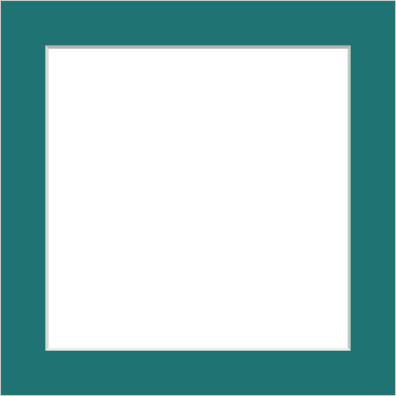Item # 179145 - 10x10 Square Picture Framing Mat Matting for 8x8 Photo Art Teal