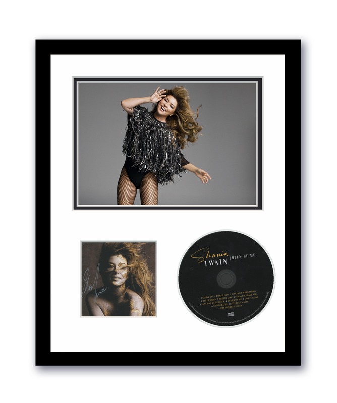 Item # 172106 - Shania Twain Autographed Signed 11x14 Custom Framed CD Photo Queen of Me ACOA