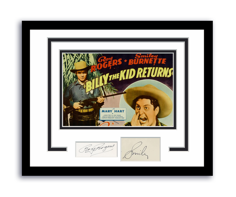 Item # 200365 - Roy Rogers & Smiley Burnette Autographed Signed 11x14 Framed Photo ACOA
