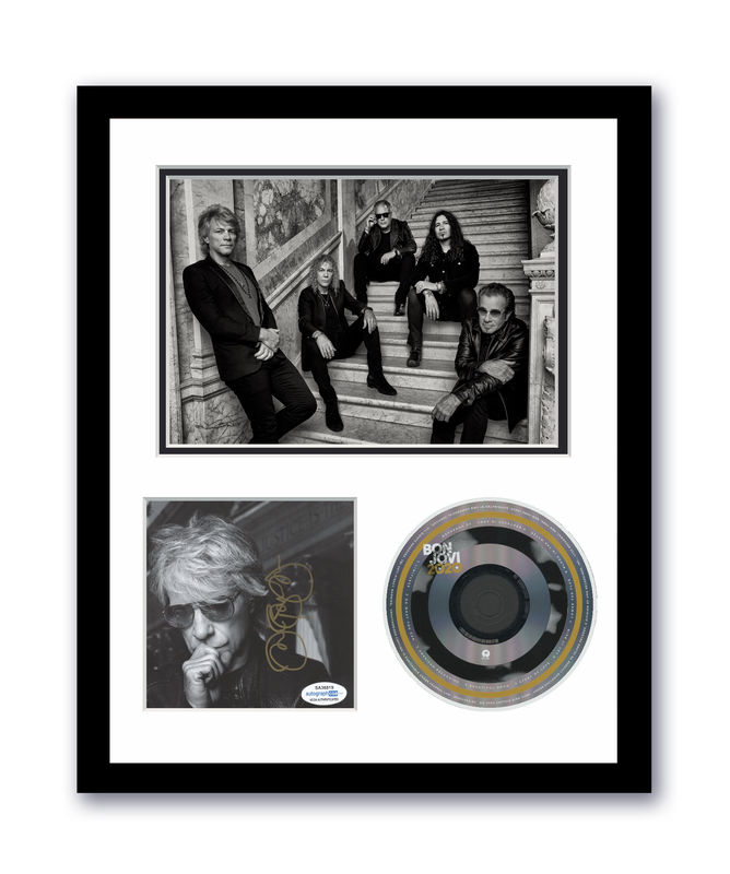 Item # 172580 - Bon Jovi Autographed Signed 11x14 Custom Framed CD Photo 2020 ACOA