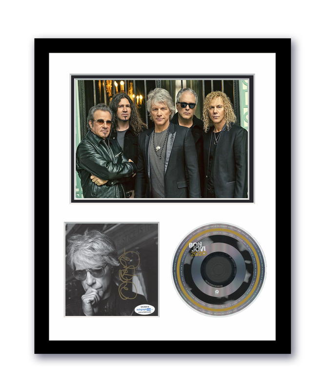 Item # 172582 - Bon Jovi Autographed Signed 11x14 Custom Framed CD Photo 2020 ACOA