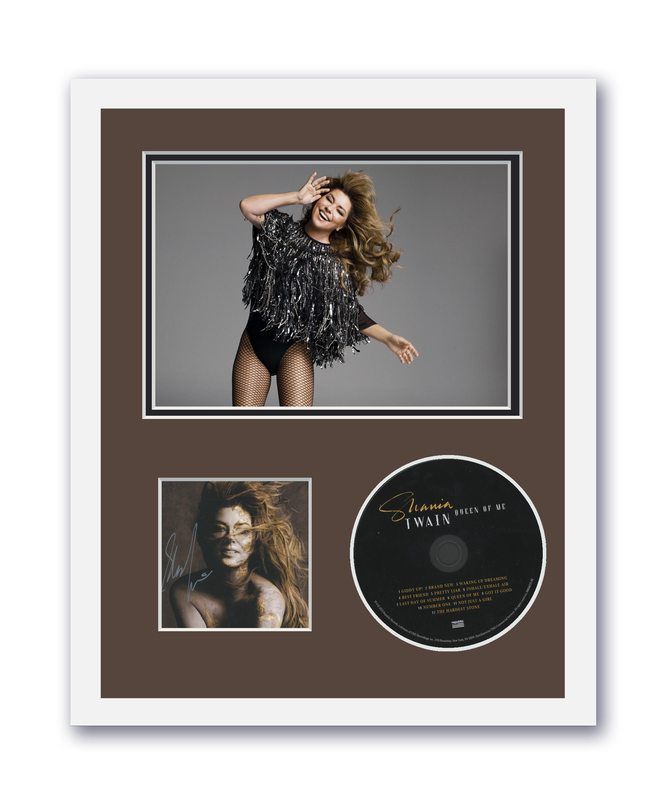 Item # 172109 - Shania Twain Autographed Signed 11x14 Custom Framed CD Photo Queen of Me ACOA