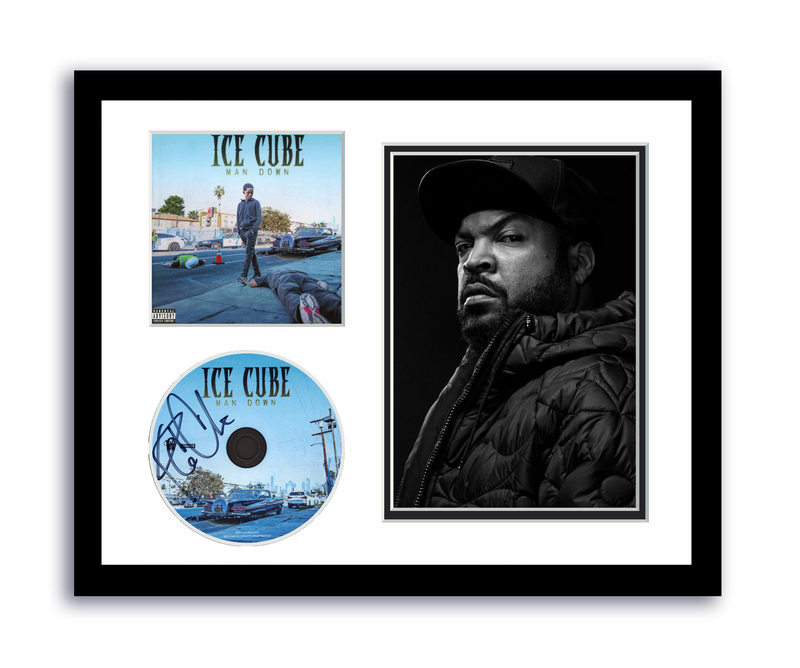Item # 191393 - Ice Cube Autographed Signed 11x14 Custom Framed CD Photo Man Down ACOA