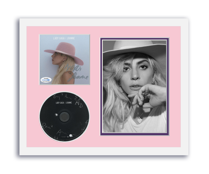 Item # 173654 - Lady Gaga Autographed Signed 11x14 Custom Framed CD Photo Joanne ACOA