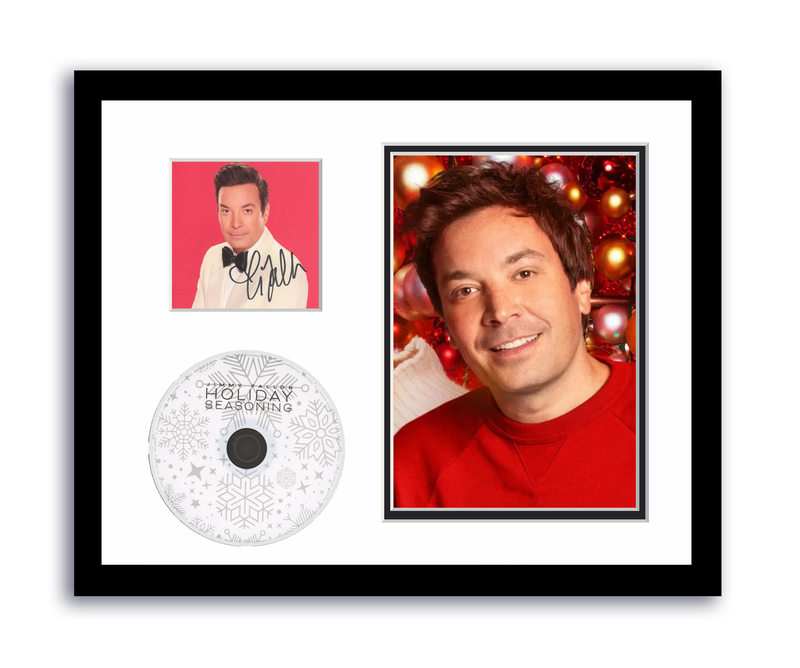 Item # 191527 - Jimmy Fallon Autographed Signed 11x14 Framed CD Photo Holiday Seasoning ACOA
