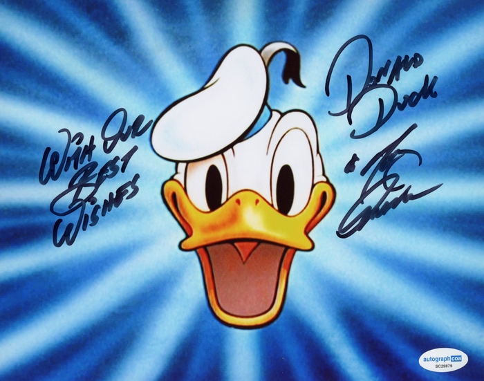 Item # 169912 - Tony Anselmo "Donald Duck" AUTOGRAPH Signed Voice Actor 8x10 Photo