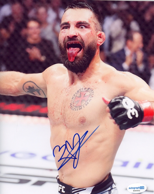 Item # 183888 - Benoit Saint-Denis "God of War" AUTOGRAPH Signed UFC Fighter MMA 8x10 Photo