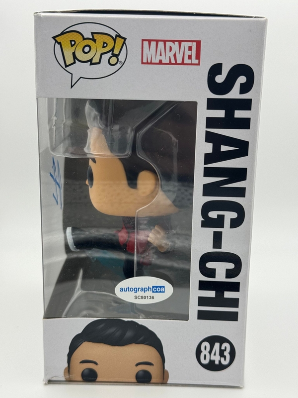 Item # 183346 - Simu Liu "Shang-Chi" AUTOGRAPH Signed Funko Pop 843 Bobblehead Figure