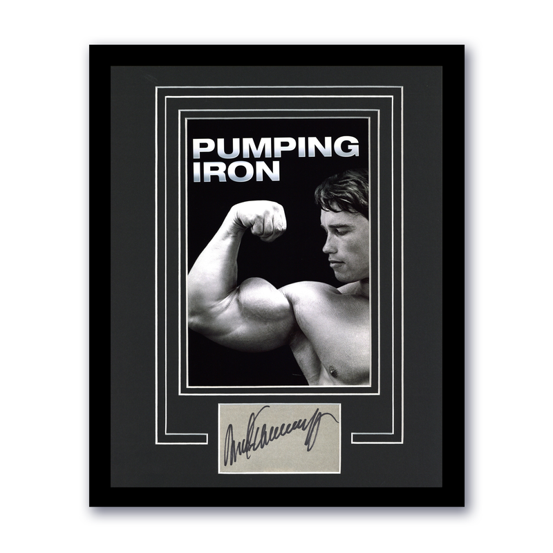Item # 207665 - Arnold Schwarzenegger "Pumping Iron" AUTOGRAPH Signed Framed 11x14 Display B