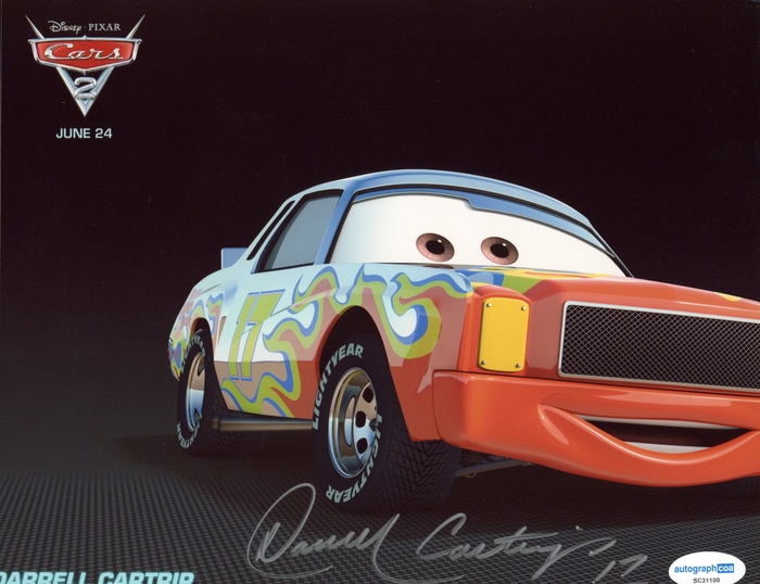 Item # 170446 - Darrell Waltrip "Cars" AUTOGRAPH Signed as 'Darrell Cartrip' 8x10 Photo